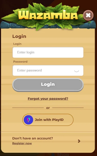 Wazamba logowanie